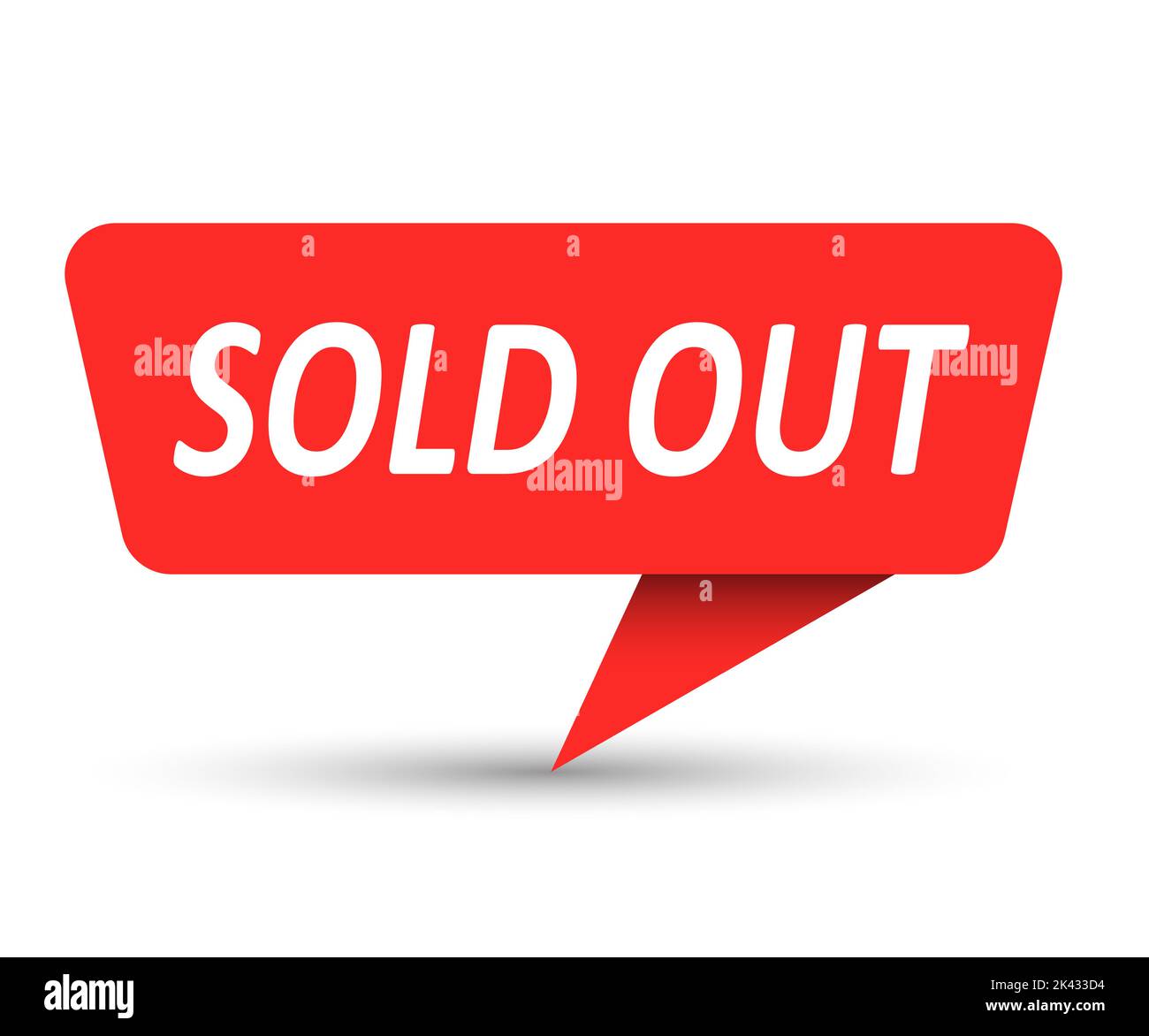 SOLD OUT. Vector banner, pointer, sticker, label or speech bubble. Template for websites, applications and creative ideas. Vector design Stock Vector