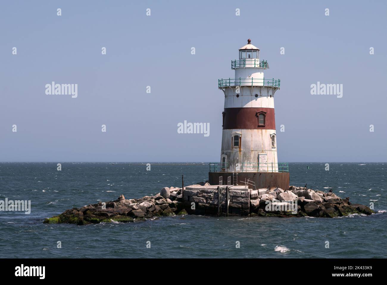 Latimer Reef Lighthouse, a "spark plug" lighthouse located off Fishers