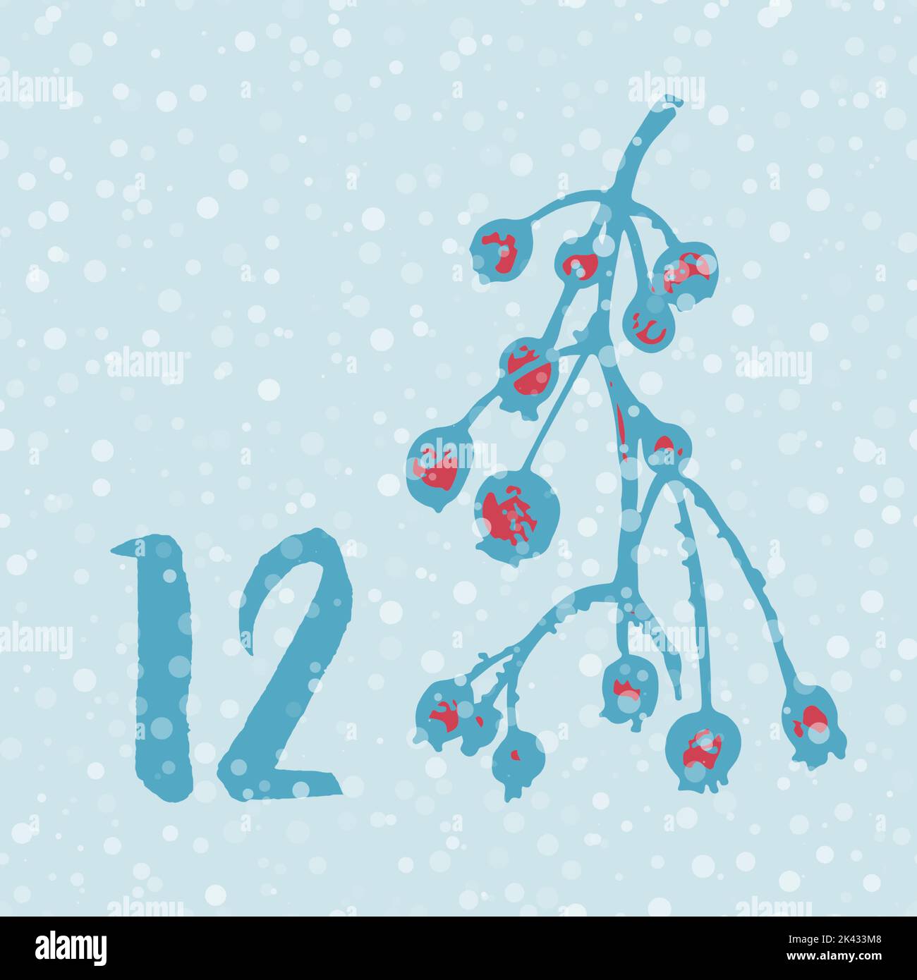 Page Advent Calendar 25 days of Christmas with space for text Stock ...