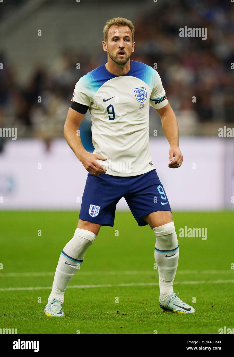 England's Harry Kane during the UEFA Nations League Group C Match at San Siro Stadium, Italy. Picture date: Friday September 23, 2022. Stock Photo