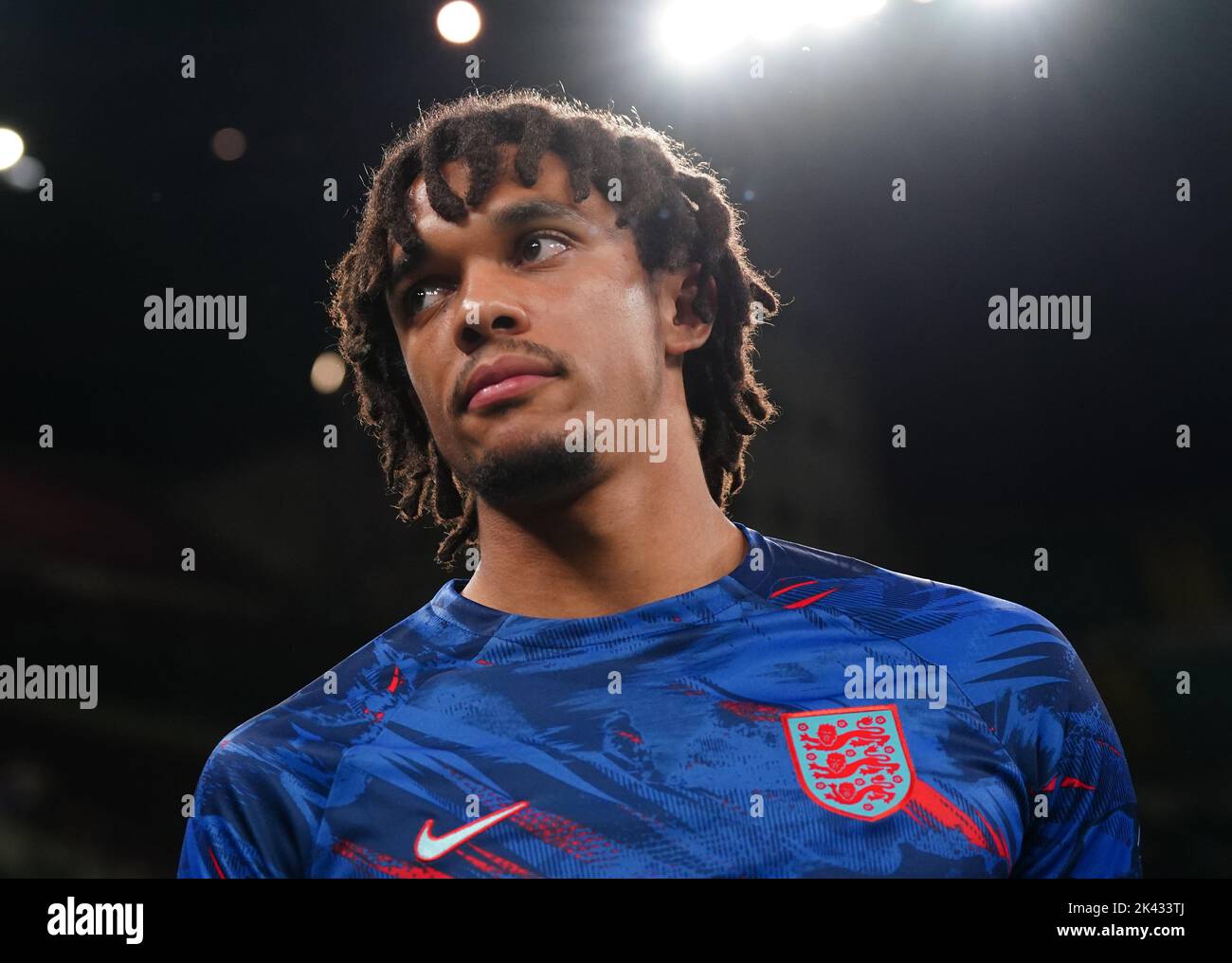 England's Trent Alexander-Arnold before the UEFA Nations League Group C Match at San Siro Stadium, Italy. Picture date: Friday September 23, 2022. Stock Photo