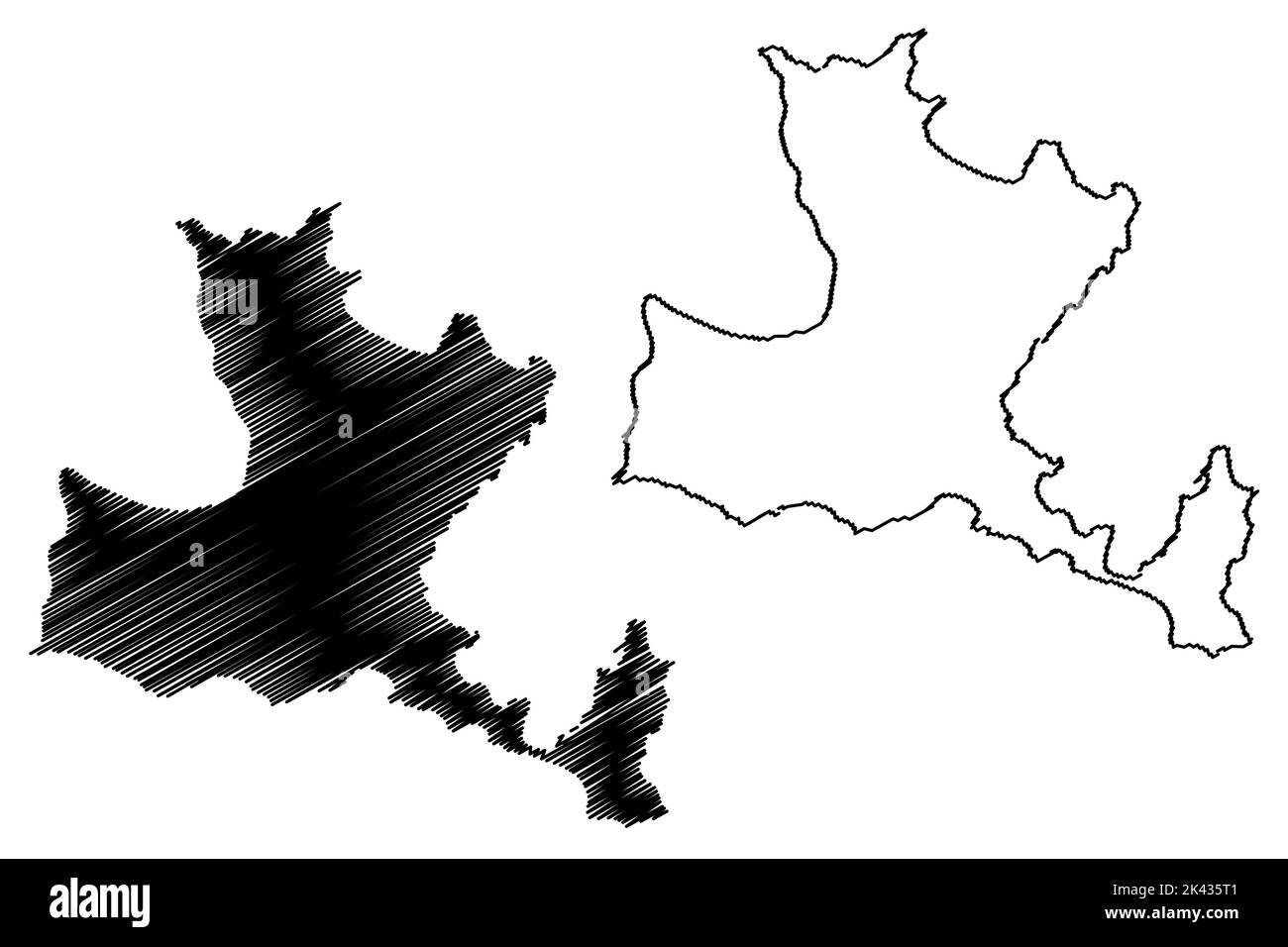 Pasalimani island (Republic of Turkey) map vector illustration, scribble sketch Paşalimani or Halone ada map Stock Vector