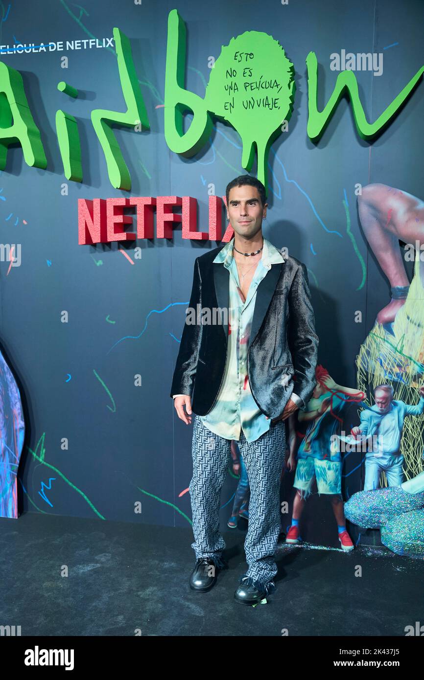 Madrid. Spain. 20220929,  Nicolas Furtado attends 'Rainbow' Premiee at Principe Pio Railway Station on September 29, 2022 in Madrid, Spain Stock Photo