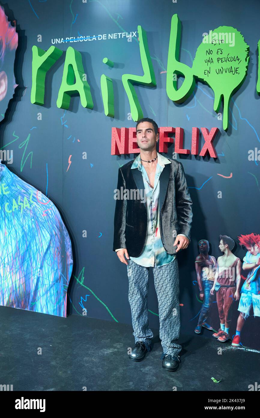 Madrid. Spain. 20220929,  Nicolas Furtado attends 'Rainbow' Premiee at Principe Pio Railway Station on September 29, 2022 in Madrid, Spain Stock Photo