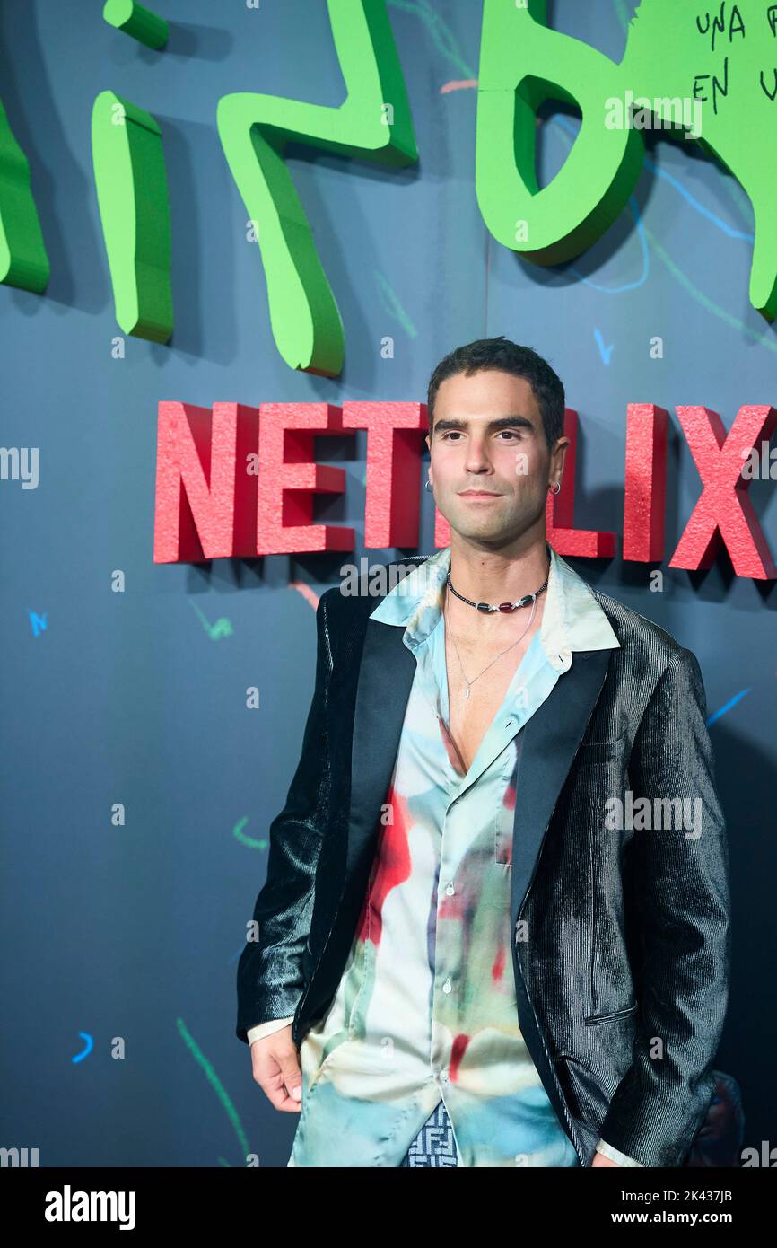 Madrid. Spain. 20220929,  Nicolas Furtado attends 'Rainbow' Premiee at Principe Pio Railway Station on September 29, 2022 in Madrid, Spain Stock Photo