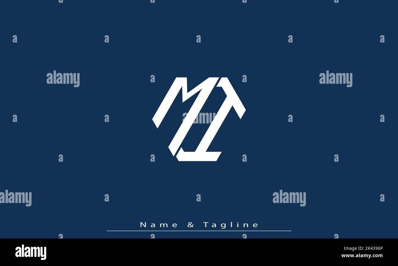 Alphabet letters Initials Monogram logo MI , IM Stock Vector