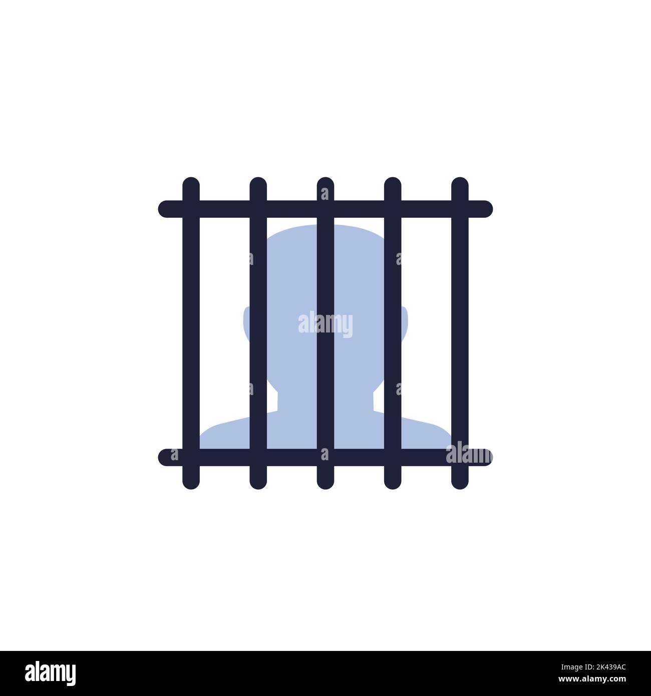 convict or inmate icon on white Stock Vector