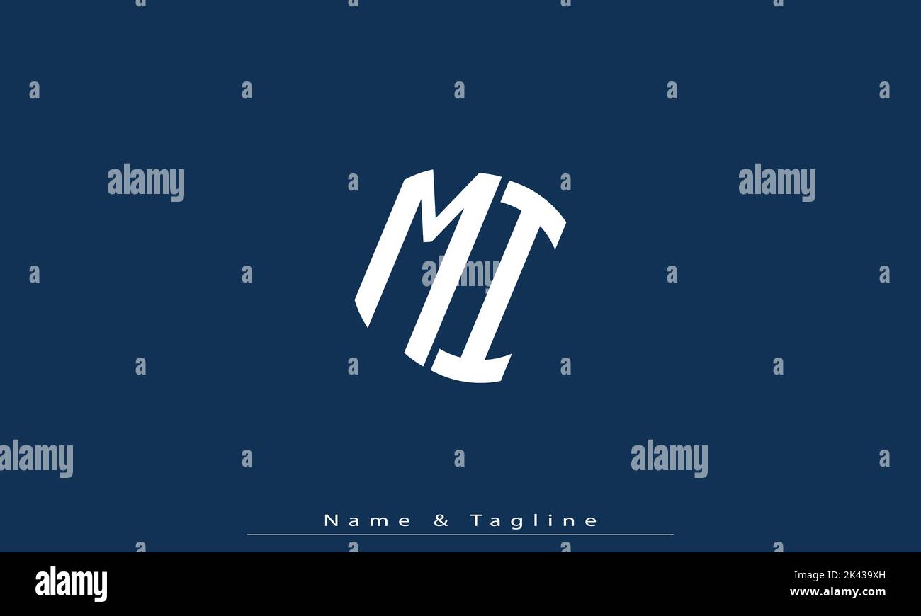 Alphabet letters Initials Monogram logo MI , IM Stock Vector