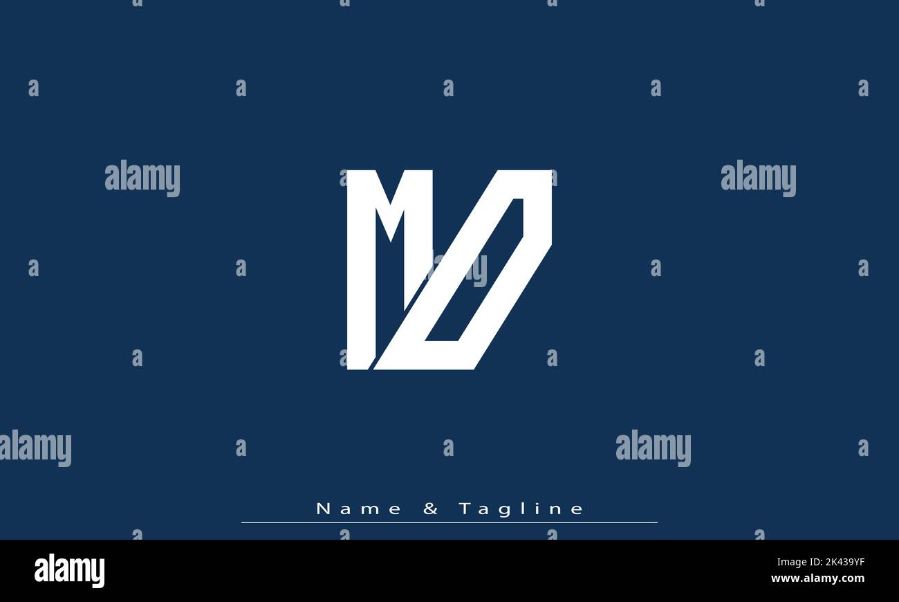 Alphabet letters Initials Monogram logo MD , DM Stock Vector