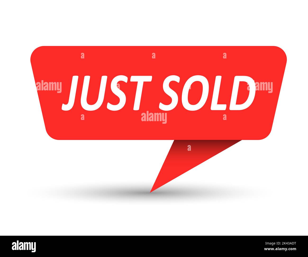JUST SOLD. Vector banner, pointer, sticker, label or speech bubble. Template for websites, applications and creative ideas. Vector design Stock Vector