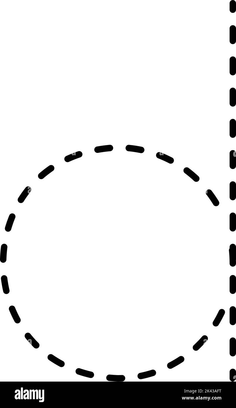 Tracing Alphabet lowercase small letter d prewriting dotted line
