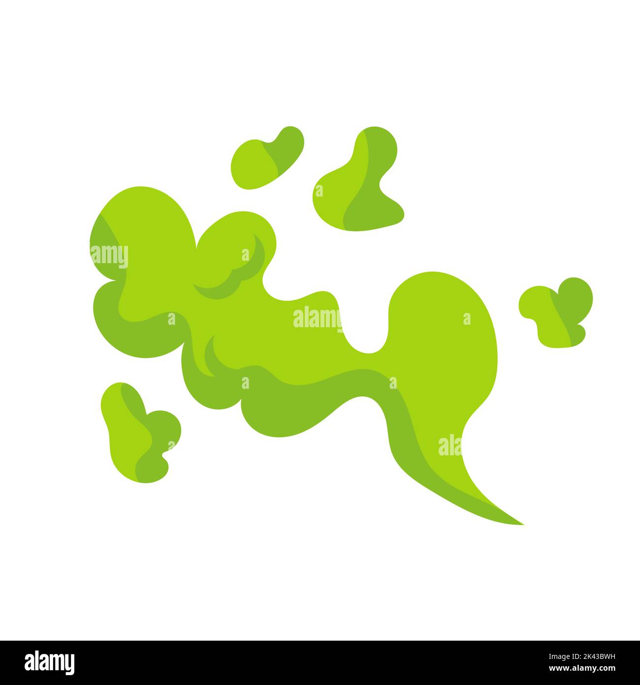 Green poison gas. Toxic icon and polluted cloud. Dangerous dust and