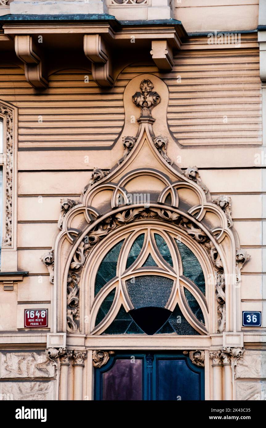 Art Nouveau architecture in Prague, Czech Republic Stock Photo - Alamy