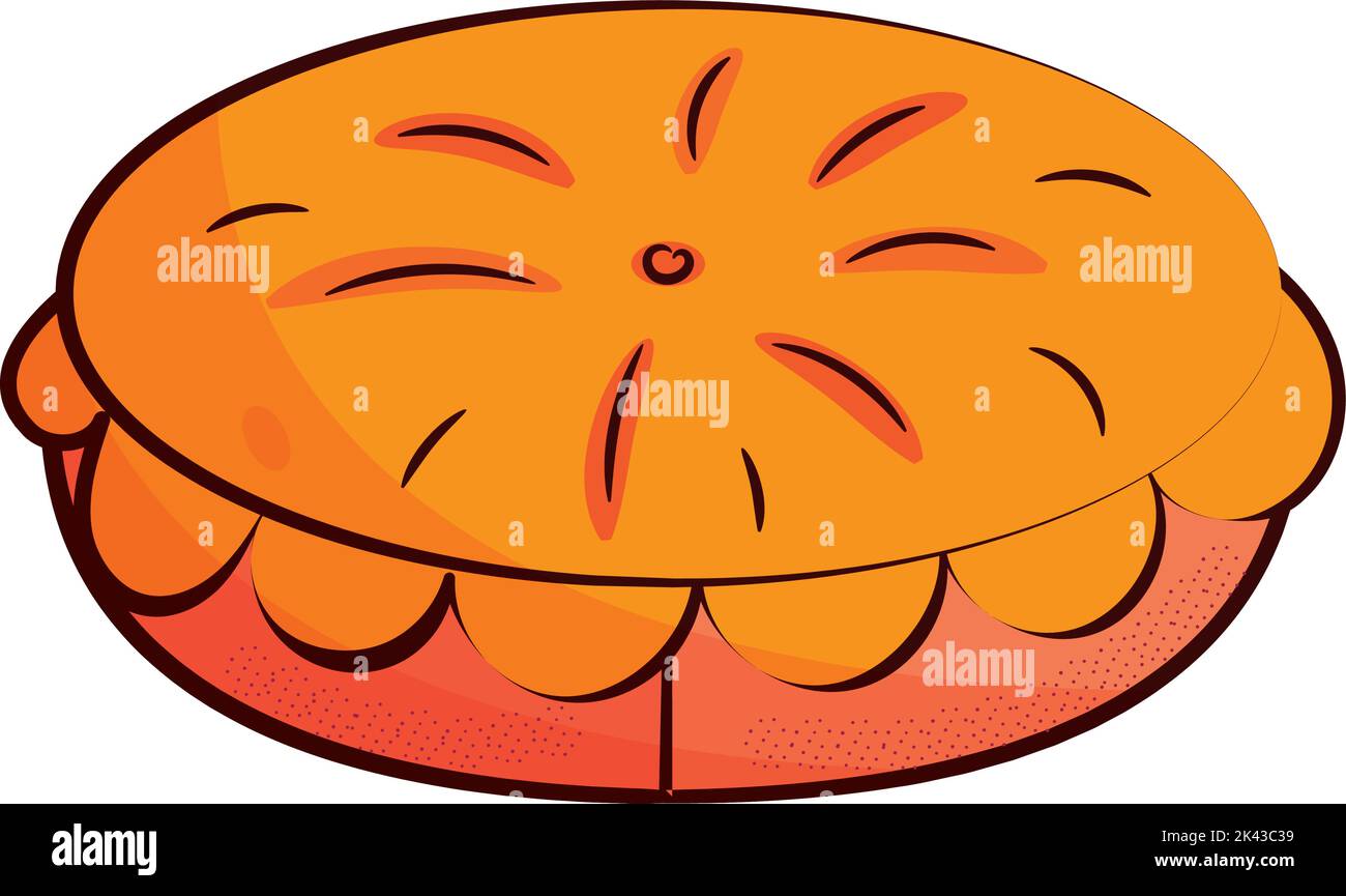 Isolated colored autumn pumpkin pie icon Vector Stock Vector Image ...