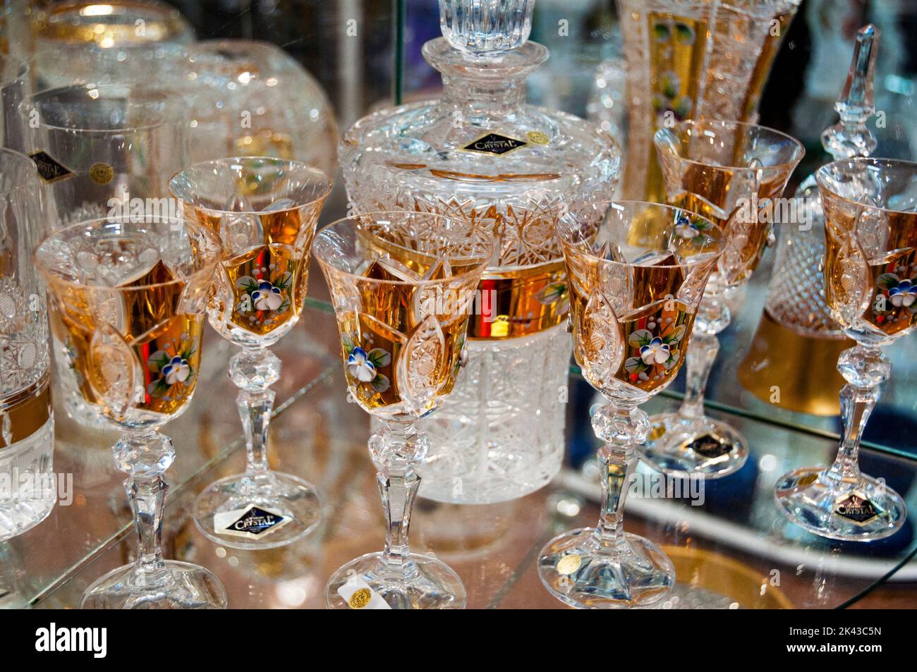 Bohemian crystal in Prague, Czech Republic Stock Photo - Alamy