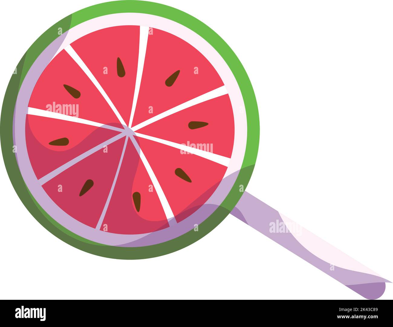 Isolated colored watermelon candy icon Vector Stock Vector Image & Art