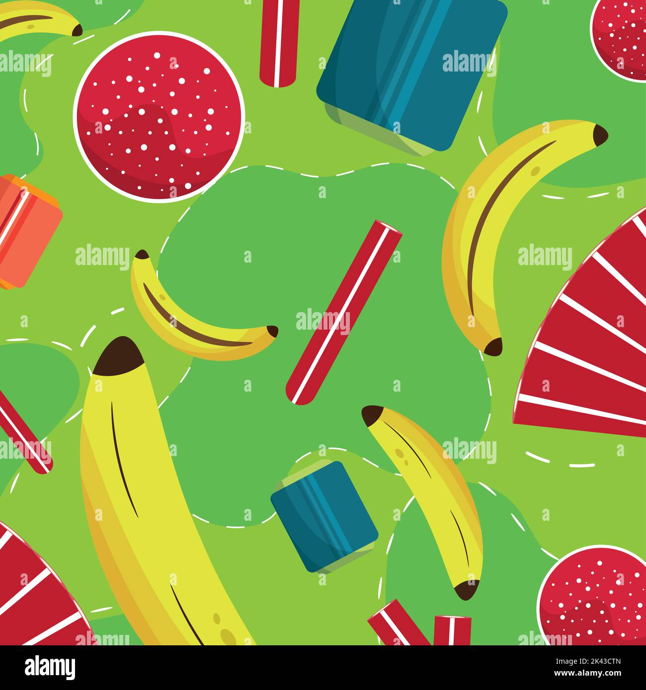 Colored seamless pattern background with fruit candies Vector Stock Vector