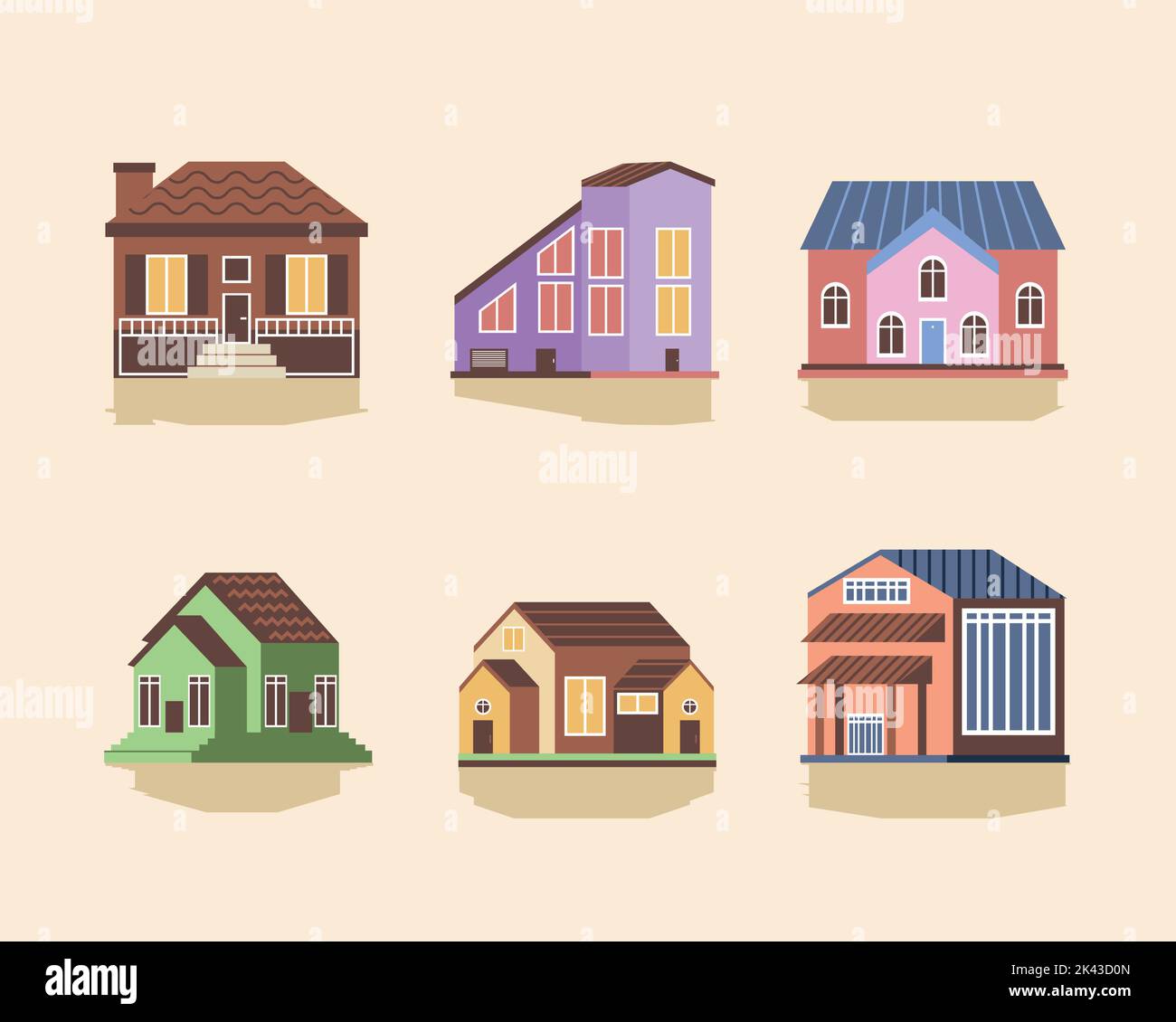 icons set houses Stock Vector Image & Art - Alamy