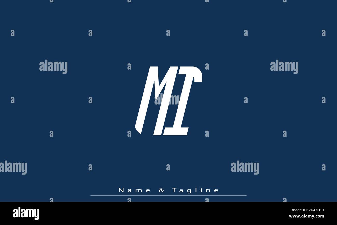 Alphabet letters Initials Monogram logo MI , IM Stock Vector