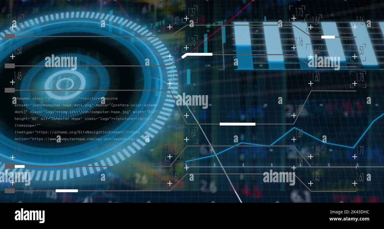 Image of data processing over black background Stock Photo - Alamy