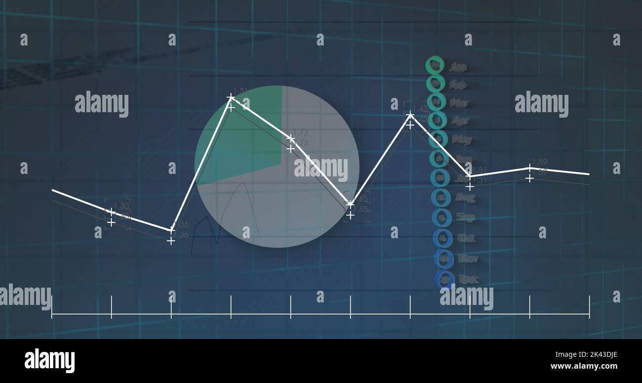 Image of data processing over 6g text Stock Photo