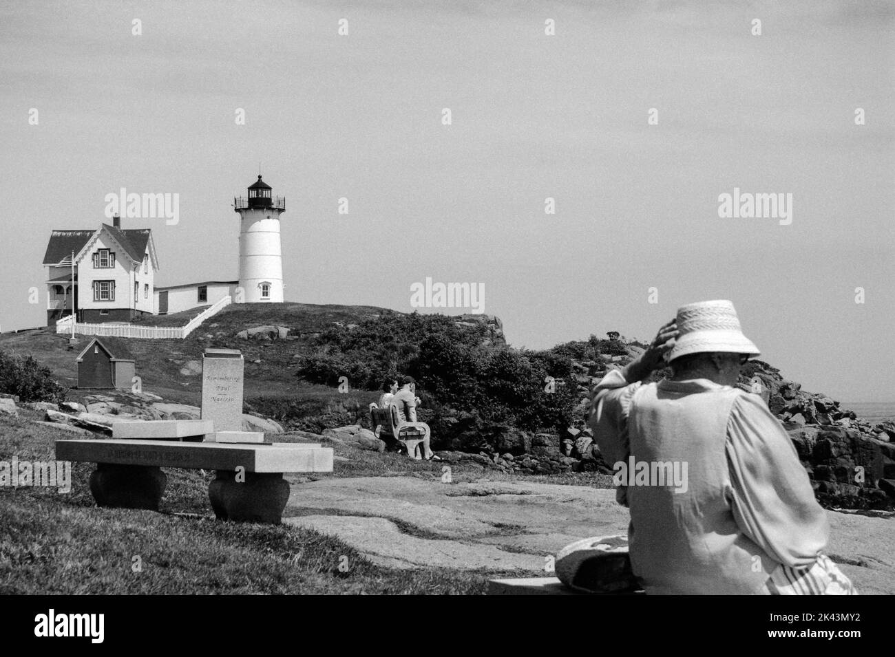 Historic Nubble Lighthouse on Cape Neddick, Maine. The image was
