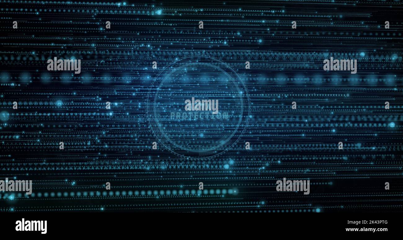 Image of spots over data processing Stock Photo