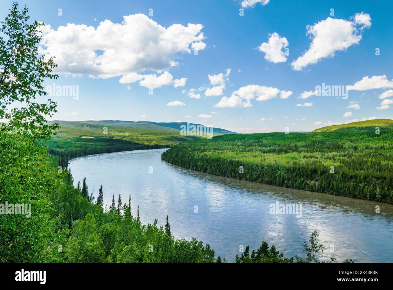 Liard River near Fireside; Alaska Highway; British Columbia; Canada Stock Photo