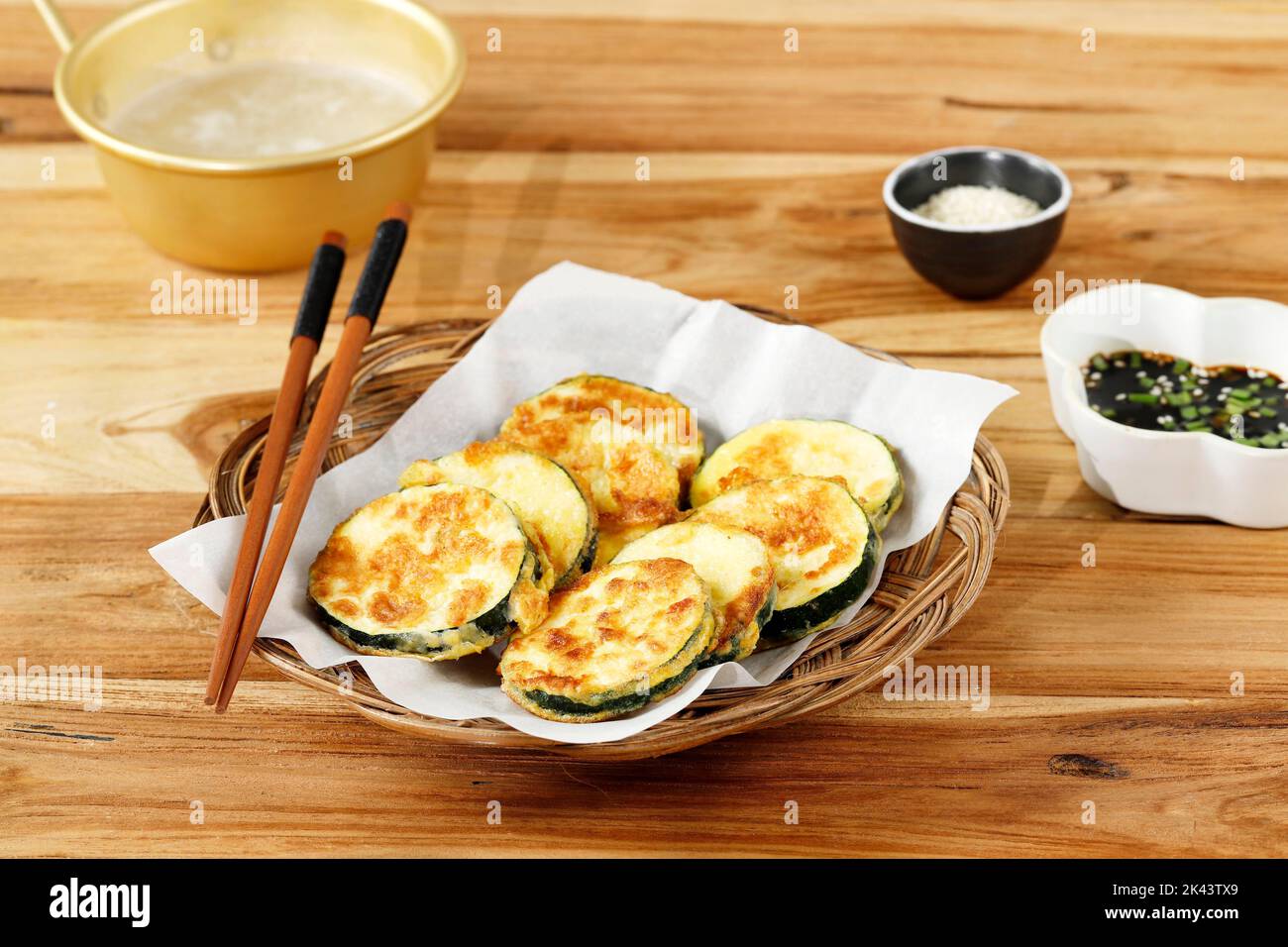 Pan Fried Zucchini or Pumpkin Pancakes, Fried Green Pumpkin with Flour