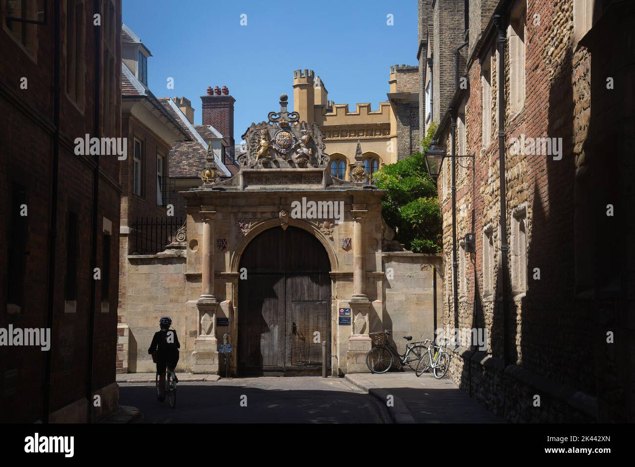 Entrance to Trinity College, Cambridge University, UK. Stock Photo