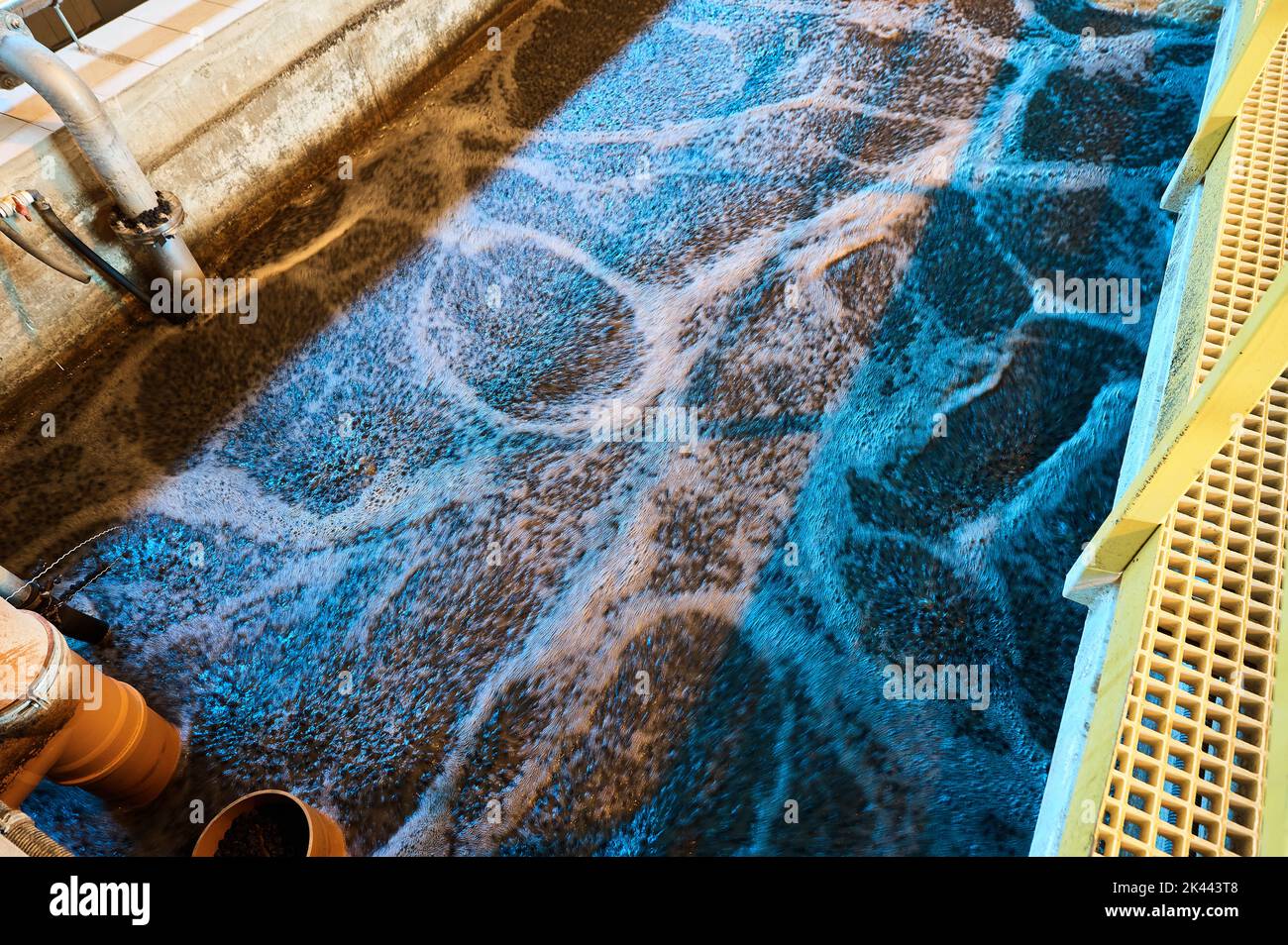 Tank for bacterial treatment of industrial wastewater. Industrial water