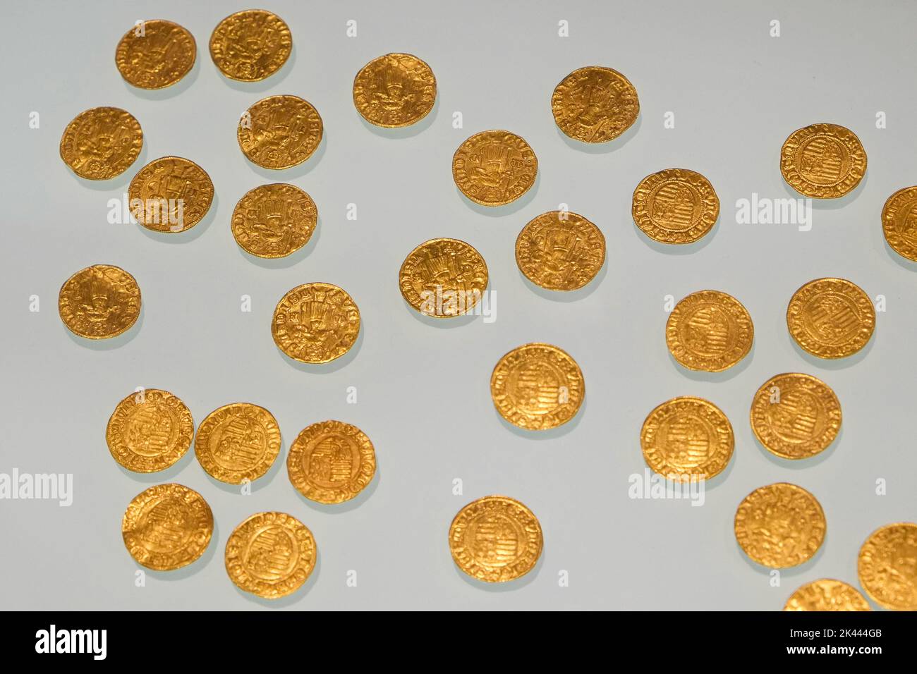 Salzburg, Austria, Europe. Ancient gold coins Stock Photo