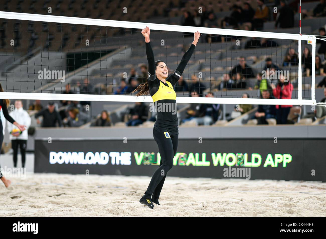 Paris, France on September 29, 2022. Carol Horta of Brazil during the volleyball Beach Pro Tour Elite 16, at Roland-Garros stadium, in Paris, France on September 29, 2022. Stock Photo
