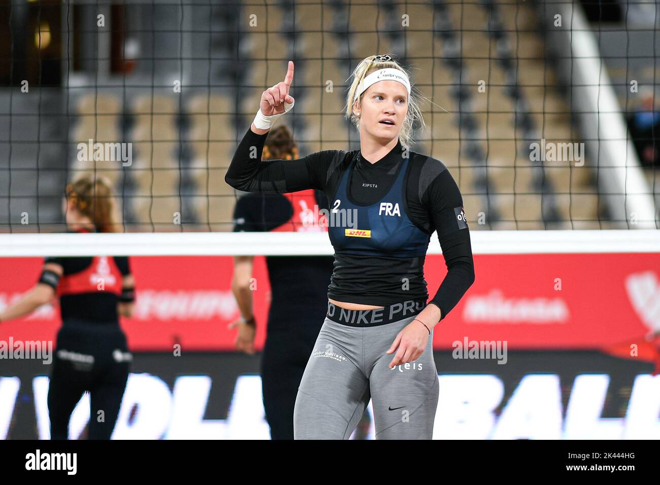 Paris, France on September 29, 2022. Alexia Richard during the volleyball Beach Pro Tour Elite 16, at Roland-Garros stadium, in Paris, France on September 29, 2022. Stock Photo