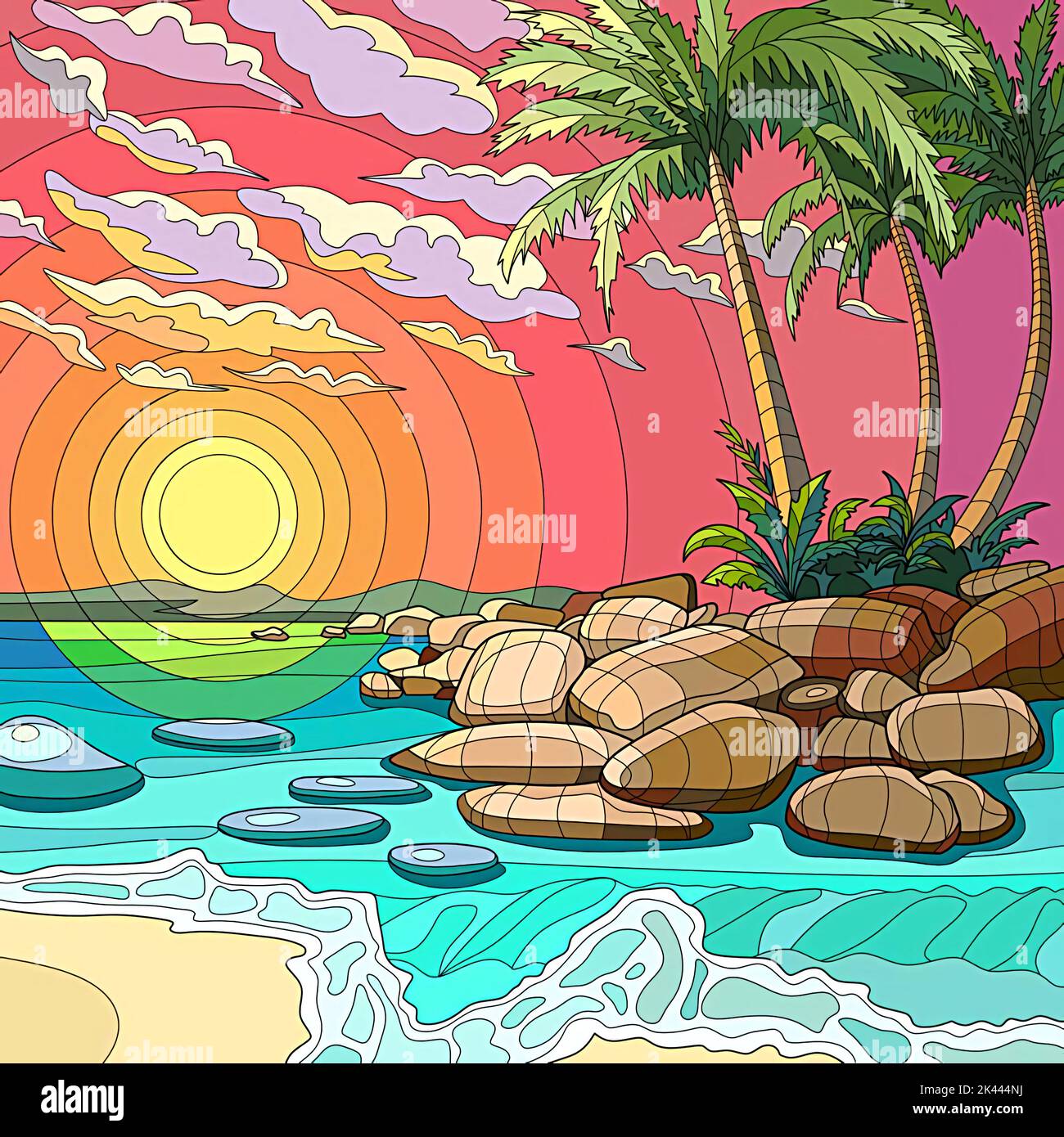 pictures of scenery at sunset on the beach Stock Photo Alamy