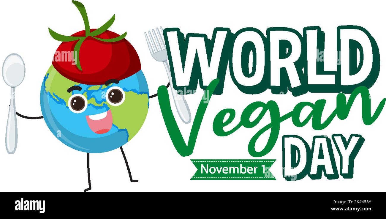 World Vegan Day Logo Concept illustration Stock Vector Image & Art - Alamy