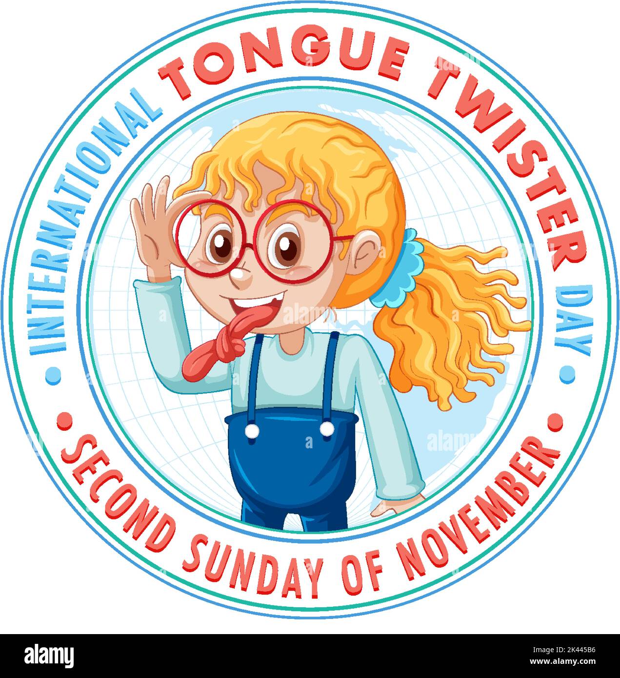 International Tongue Twister Day Banner Design illustration Stock