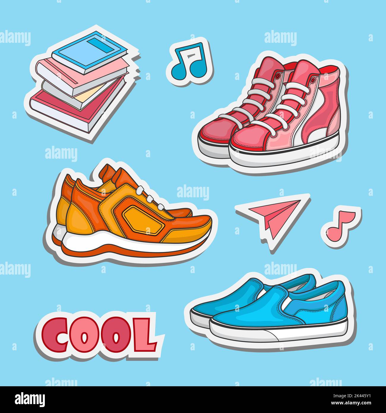 Blue sneaker icon cartoon style hi-res stock photography and images - Alamy