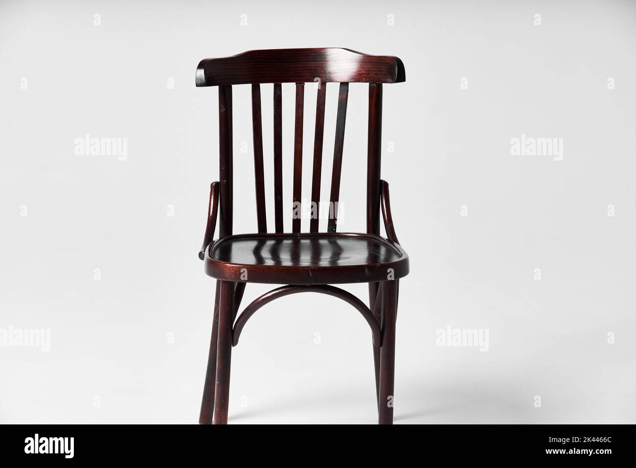 Dark chair on cyclorama under flash light Stock Photo