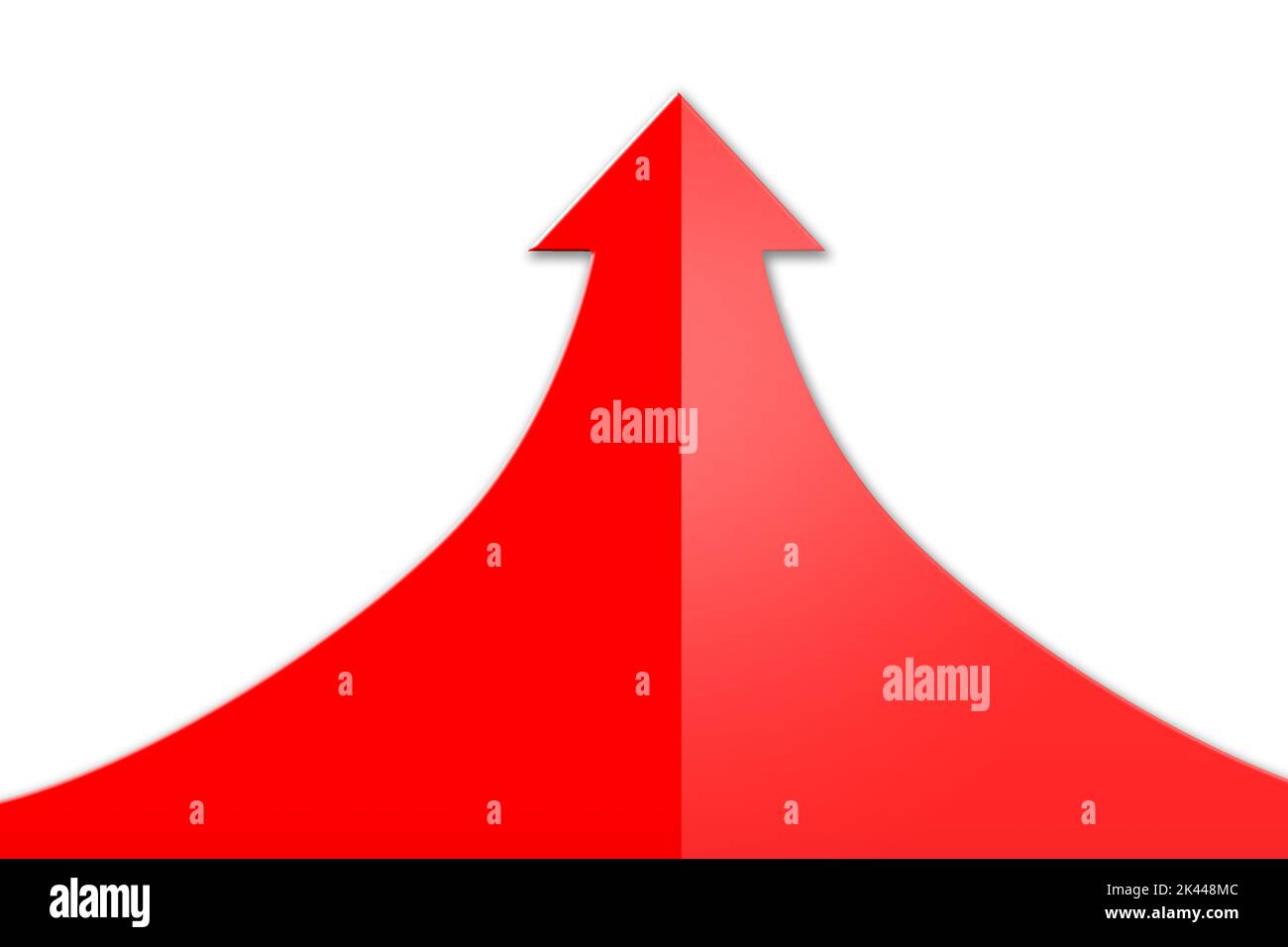 Red arrow isolated on white background, 3d rendering Stock Photo - Alamy