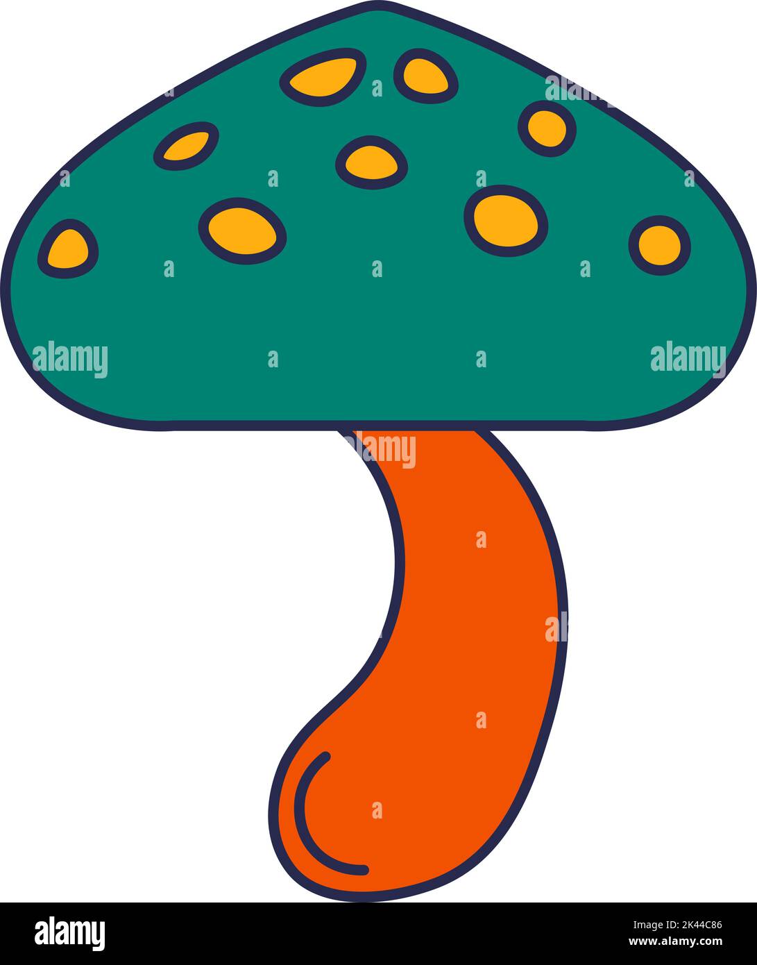 Organic mushroom icon, vegetable with cap vector Stock Vector