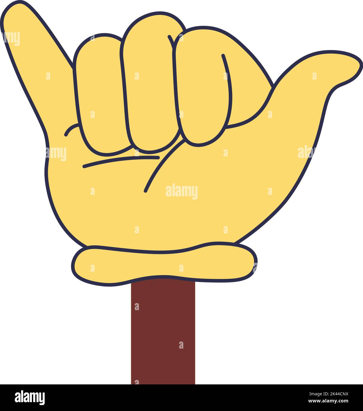 Hand gesture with smoke or phone call sign vector Stock Vector Image ...