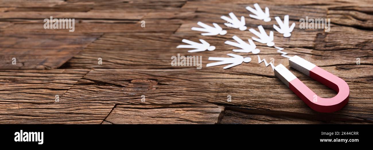 Attract Leads Magnet. Customer Generation Candidate Capture Stock Photo
