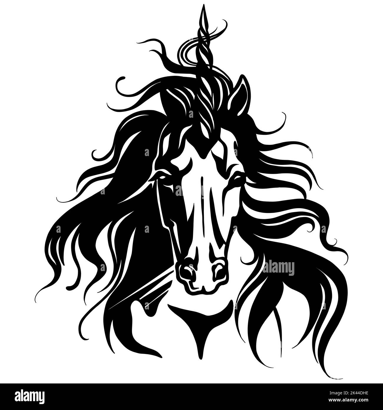 Black unicorn Cut Out Stock Images & Pictures Alamy
