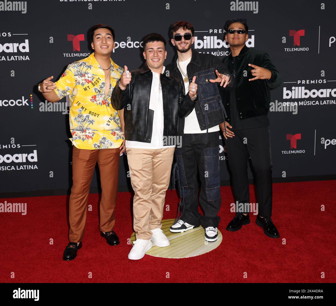 CORAL GABLES, FLORIDA - SEPTEMBER 29: Eslabon Armado attends the 2022 Billboard Latin Music Awards at Watsco Center on September 29, 2022 in Coral Gables, Florida. (Photo by Alberto E. Tamargo/Sipa USA) Stock Photo