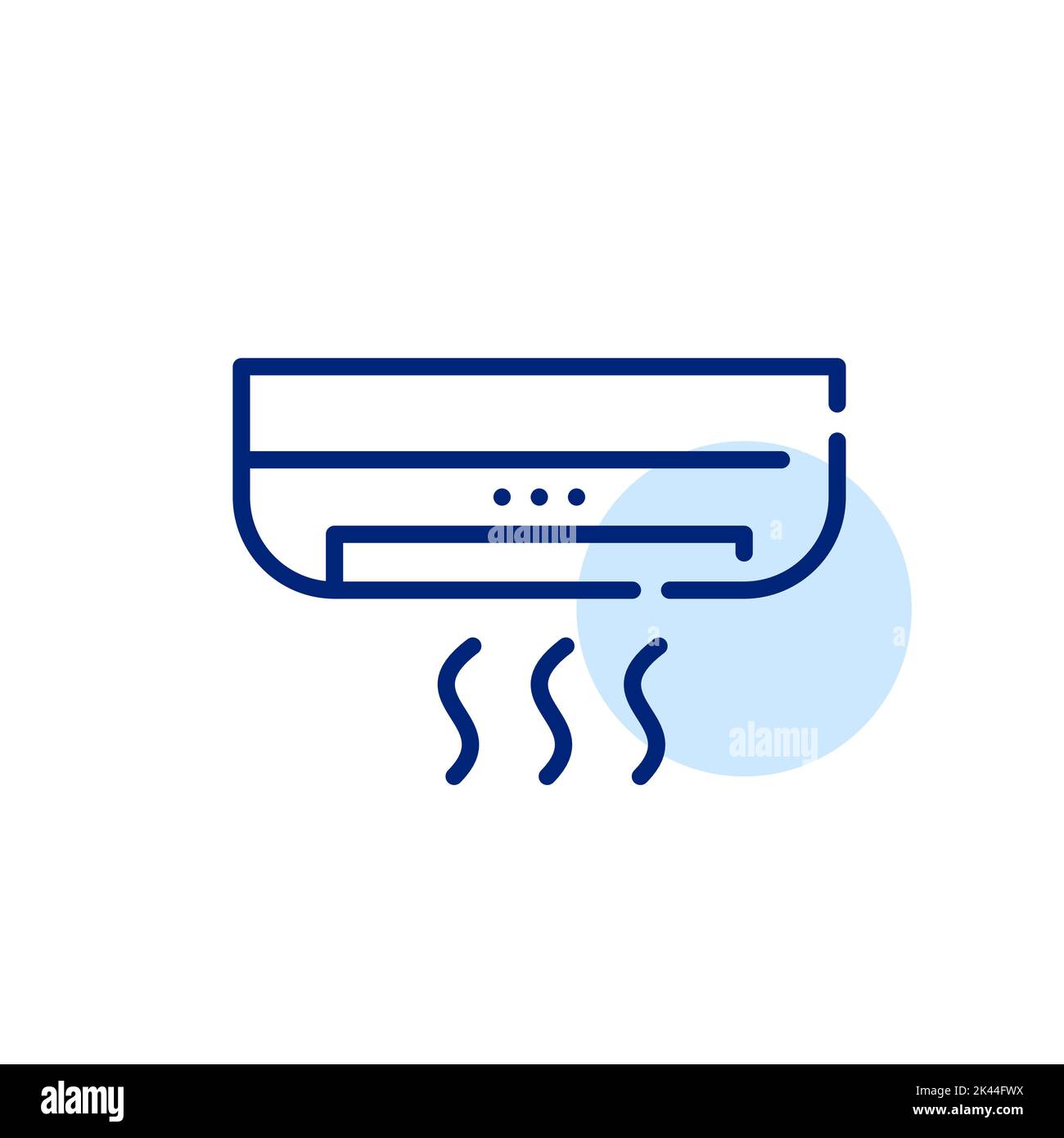 Air conditioning unit. Climate control device. Pixel perfect, editable stroke icon Stock Vector