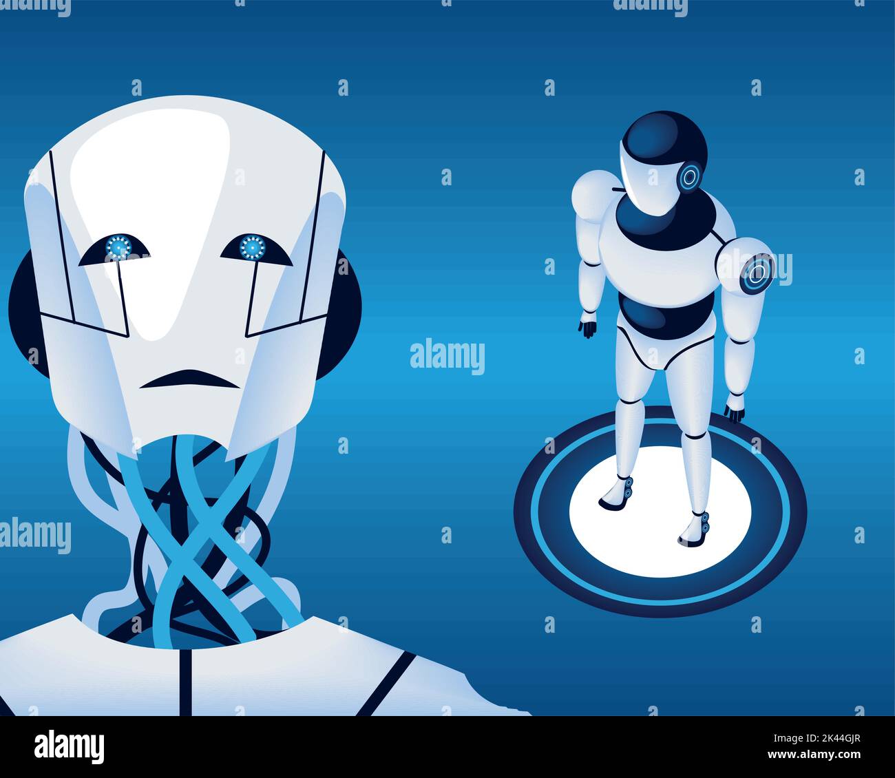 Ai artificial intelligence automaton Stock Vector Images - Alamy