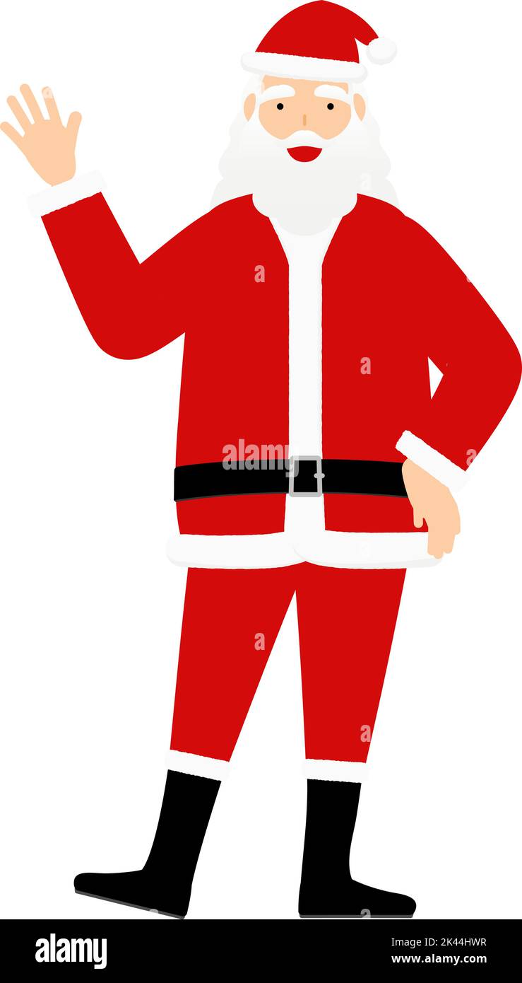 Santa Claus posing in a cute pose Stock Vector