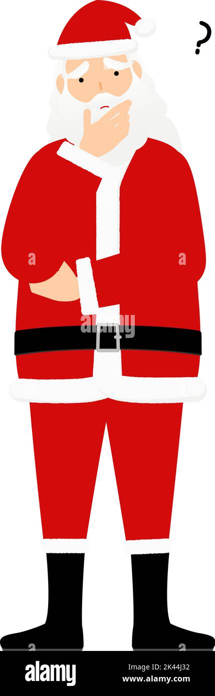 Grandpa Santa Claus thinking with his arms folded Stock Vector Image ...