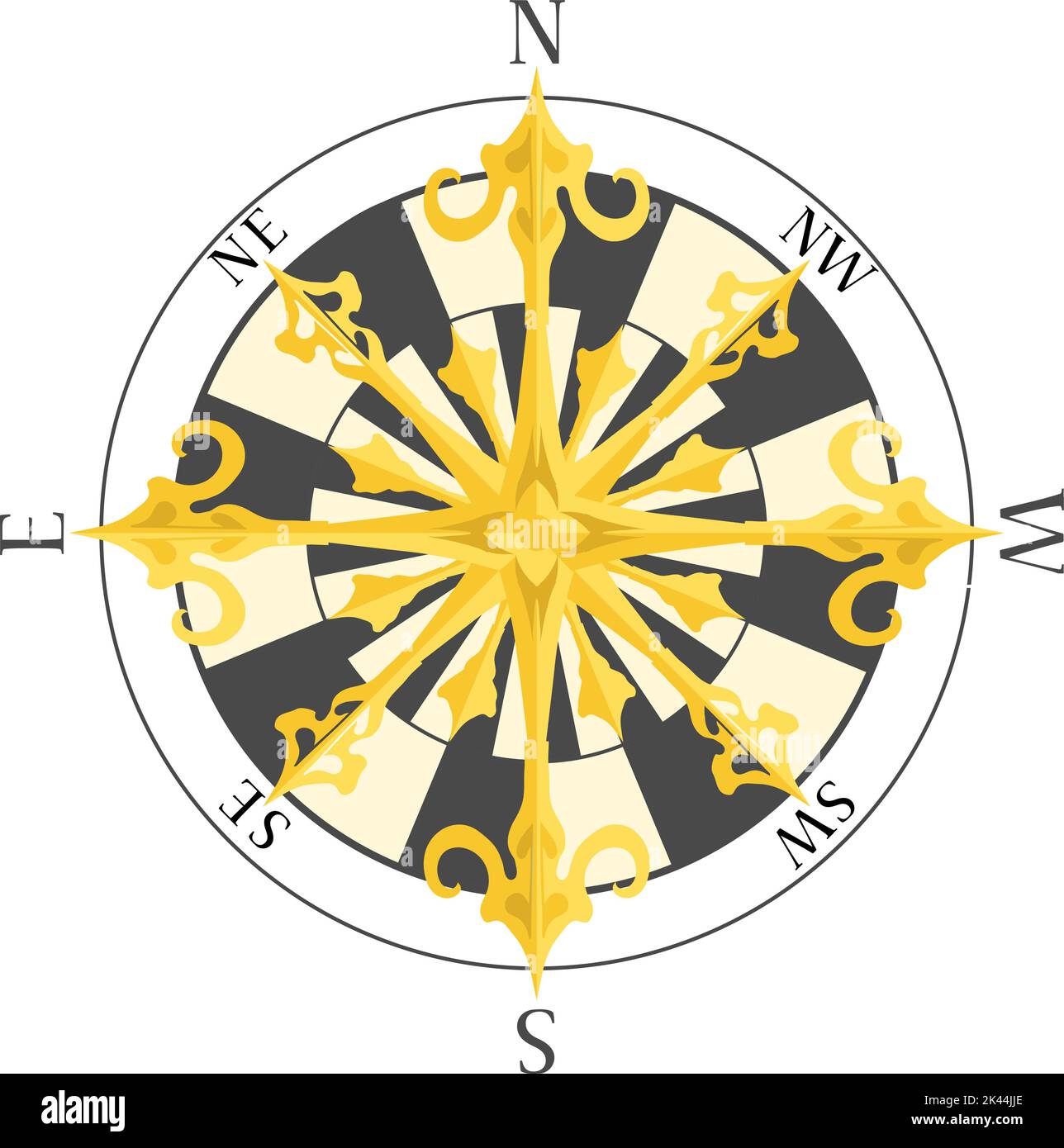 Compass Rose Symbol Icon Stock Vector